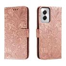 For Motorola Moto G Power 5G 2024 Lace Flower Embossing Flip Leather Phone Case(Rose Gold) - 1