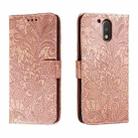 For Motorola Moto G4 Lace Flower Embossing Flip Leather Phone Case(Rose Gold) - 1