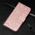 For Motorola Moto G4 Lace Flower Embossing Flip Leather Phone Case(Rose Gold) - 2
