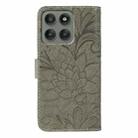 For Motorola Edge 60 Pro Lace Flower Embossing Flip Leather Phone Case(Grey) - 3