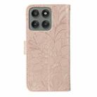 For Motorola Edge 60 Pro Lace Flower Embossing Flip Leather Phone Case(Rose Gold) - 3