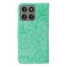 For Motorola Edge 60 Pro Lace Flower Embossing Flip Leather Phone Case(Green) - 3