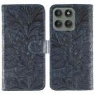 For Motorola Edge 60 Pro Lace Flower Embossing Flip Leather Phone Case(Dark Blue) - 1