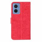 For Motorola G96 5G Lace Flower Embossing Flip Leather Phone Case(Red) - 3