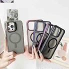 For iPhone 15 Pro J3 Magsafe Frame Bracket Shockproof Phone Case(Dark Purple) - 2