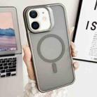 For iPhone 12 J3 Magsafe Frame Bracket Shockproof Phone Case(Grey) - 1