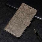 For Samsung Galaxy A55 Lace Flower Embossing Flip Leather Phone Case(Grey) - 2
