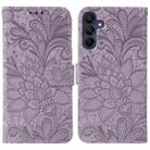 For Samsung Galaxy A16 4G / 5G / A26 5G Lace Flower Embossing Flip Leather Phone Case(Purple) - 1