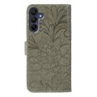 For Samsung Galaxy S25+ 5G / S24+ 5G Lace Flower Embossing Flip Leather Phone Case(Grey) - 3