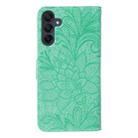 For Samsung Galaxy S25+ 5G / S24+ 5G Lace Flower Embossing Flip Leather Phone Case(Green) - 3