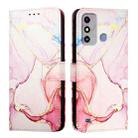 For ZTE Blade A53 PT003 Marble Pattern Flip Leather Phone Case(Rose Gold) - 2