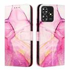 For ZTE Blade A73 4G PT003 Marble Pattern Flip Leather Phone Case(Pink Purple Gold) - 2