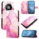 For ZTE Blade A73 5G PT003 Marble Pattern Flip Leather Phone Case(Pink Purple Gold) - 1