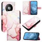 For ZTE Blade A73 5G PT003 Marble Pattern Flip Leather Phone Case(Rose Gold) - 1