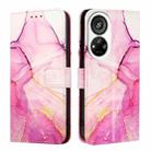 For ZTE Blade V40s PT003 Marble Pattern Flip Leather Phone Case(Pink Purple Gold) - 2