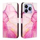 For ZTE Axon 60 / Blade V60 PT003 Marble Pattern Flip Leather Phone Case(Pink Purple Gold) - 2