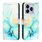 For ZTE Axon 60 / Blade V60 PT003 Marble Pattern Flip Leather Phone Case(Green) - 2