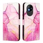 For ZTE Blade A35 Lite / A35 Core PT003 Marble Pattern Flip Leather Phone Case(Pink Purple Gold) - 2