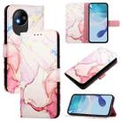 For ZTE Blade A35 Lite / A35 Core PT003 Marble Pattern Flip Leather Phone Case(Rose Gold) - 1