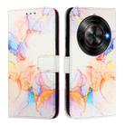 For ZTE Blade A75 5G / Nubia Focus PT003 Marble Pattern Flip Leather Phone Case(Galaxy Marble White) - 2