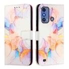 For ZTE Blade A53 Pro PT003 Marble Pattern Flip Leather Phone Case(Galaxy Marble White) - 3