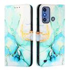 For ZTE Blade A53 Pro PT003 Marble Pattern Flip Leather Phone Case(Green) - 3
