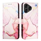For ZTE Blade A76 4G PT003 Marble Pattern Flip Leather Phone Case(Rose Gold) - 2