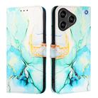For ZTE Blade A76 4G PT003 Marble Pattern Flip Leather Phone Case(Green) - 2