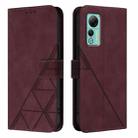 For Ulefone Note 14 Crossbody 3D Embossed Flip Leather Phone Case(Wine Red) - 2