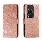 For Huawei Enjoy 70 Lace Flower Embossing Flip Leather Phone Case(Rose Gold) - 1