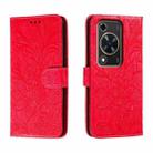 For Huawei Enjoy 70 Lace Flower Embossing Flip Leather Phone Case(Red) - 1