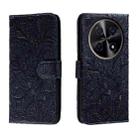 For Huawei Enjoy 70 Pro Lace Flower Embossing Flip Leather Phone Case(Dark Blue) - 1