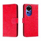 For Huawei Nova 12 Lace Flower Embossing Flip Leather Phone Case(Red) - 1