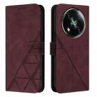 For Itel RS4 Crossbody 3D Embossed Flip Leather Phone Case(Wine Red) - 2