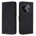 For Itel S24 Crossbody 3D Embossed Flip Leather Phone Case(Black) - 2