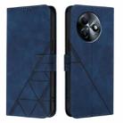 For Itel S24 Crossbody 3D Embossed Flip Leather Phone Case(Blue) - 2