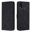 For Itel A48 Crossbody 3D Embossed Flip Leather Phone Case(Black) - 2