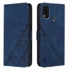 For Itel A48 Crossbody 3D Embossed Flip Leather Phone Case(Blue) - 2