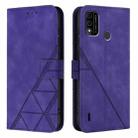 For Itel A48 Crossbody 3D Embossed Flip Leather Phone Case(Purple) - 2