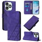 For Itel A50 Crossbody 3D Embossed Flip Leather Phone Case(Purple) - 1