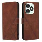 For Itel A50 Crossbody 3D Embossed Flip Leather Phone Case(Brown) - 2