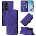 For Itel Power 70 Crossbody 3D Embossed Flip Leather Phone Case(Purple) - 1