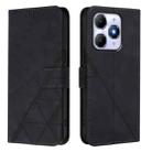 For Itel A90 Crossbody 3D Embossed Flip Leather Phone Case(Black) - 2