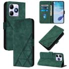 For Itel A90 Crossbody 3D Embossed Flip Leather Phone Case(Green) - 1