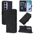For Itel City 100 Crossbody 3D Embossed Flip Leather Phone Case(Black) - 1