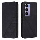 For Itel City 100 Crossbody 3D Embossed Flip Leather Phone Case(Black) - 2
