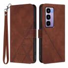 For Itel City 100 Crossbody 3D Embossed Flip Leather Phone Case(Brown) - 2