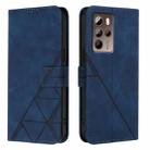 For HTC U24 Pro Crossbody 3D Embossed Flip Leather Phone Case(Blue) - 2