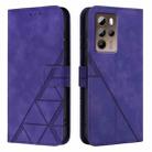 For HTC U24 Pro Crossbody 3D Embossed Flip Leather Phone Case(Purple) - 2