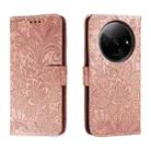 For Xiaomi Redmi A3 Lace Flower Embossing Flip Leather Phone Case(Rose Gold) - 1